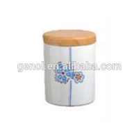 ceramic colorful canister,ceramic jar with lid