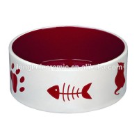 Personalized custom design printing ceramic cat bowl