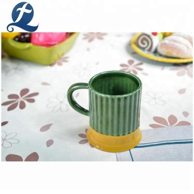 Wholesale Custom Printed Two Color Coffee Tea Cups Large Ceramic Mug