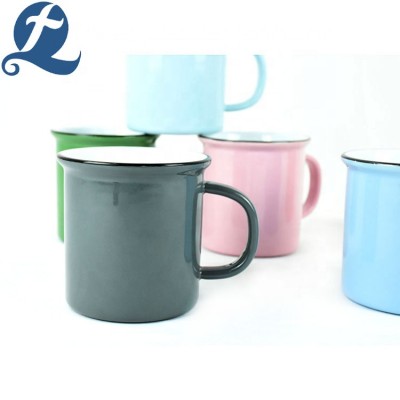 Customized color glaze drink coffee mug ceramic with handle